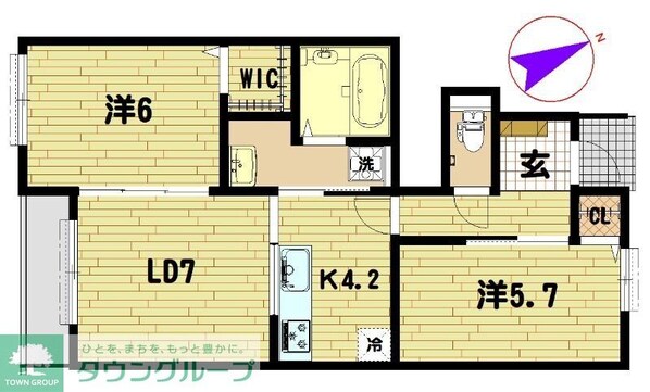 アムール久喜A棟の物件間取画像